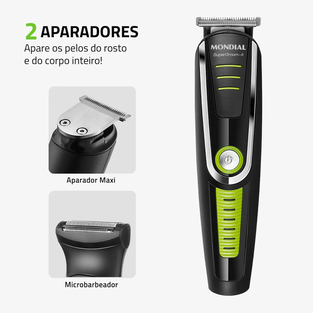 Aparador de Pelos Mondial Super Groom 6 BG-04 Preto Bivolt (4)