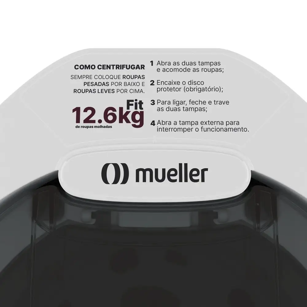 Centrífuga De Roupas Mueller Fit 12,6 kg Branca 220v (6)