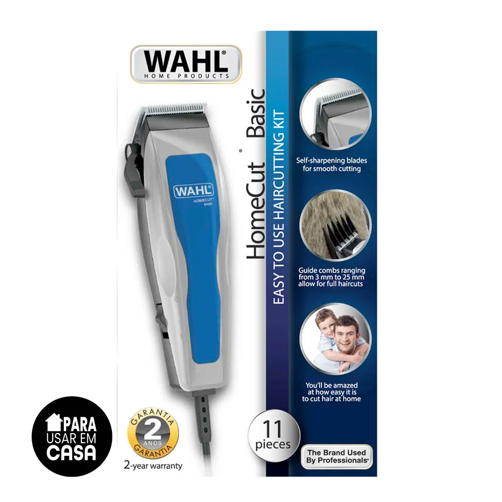 Cortador de Cabelo Wahl Homecult Basic Azul com Fio 220V (5)