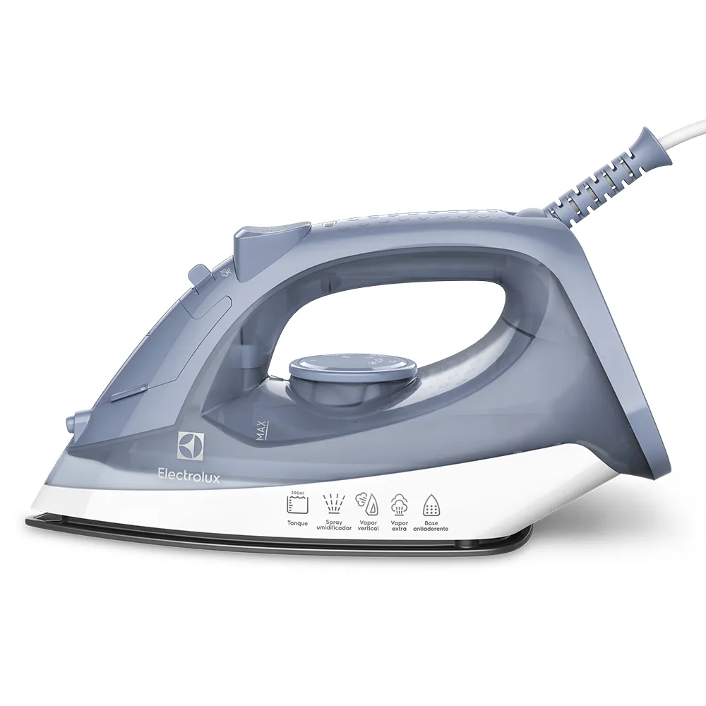 Ferro Electrolux a vapor e a seco Efficient ESI10 Azul 220v (3)