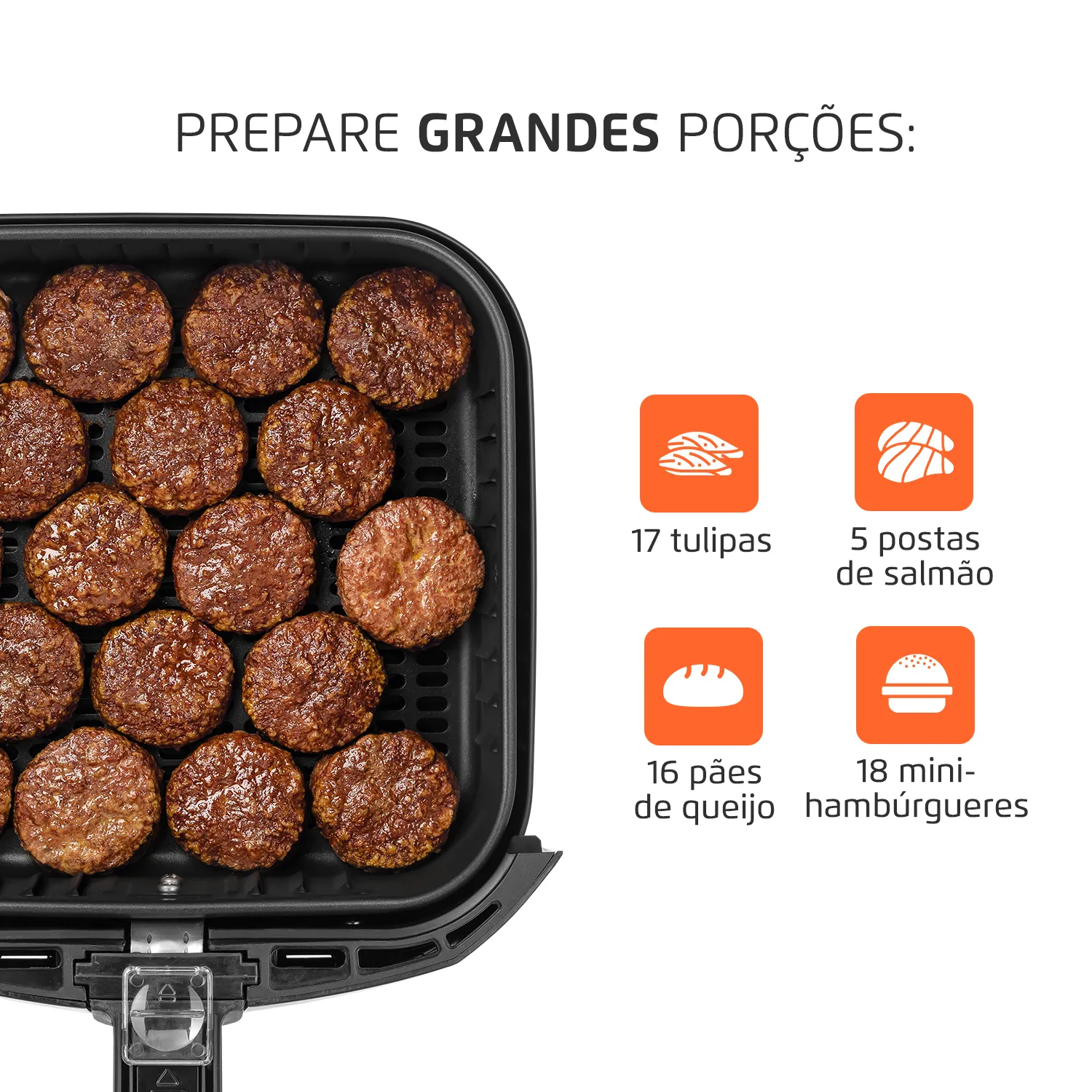 Fritadeira Air Fryer Mondial Grand Family AFN-50 5L 1900W Preto 220V (3)