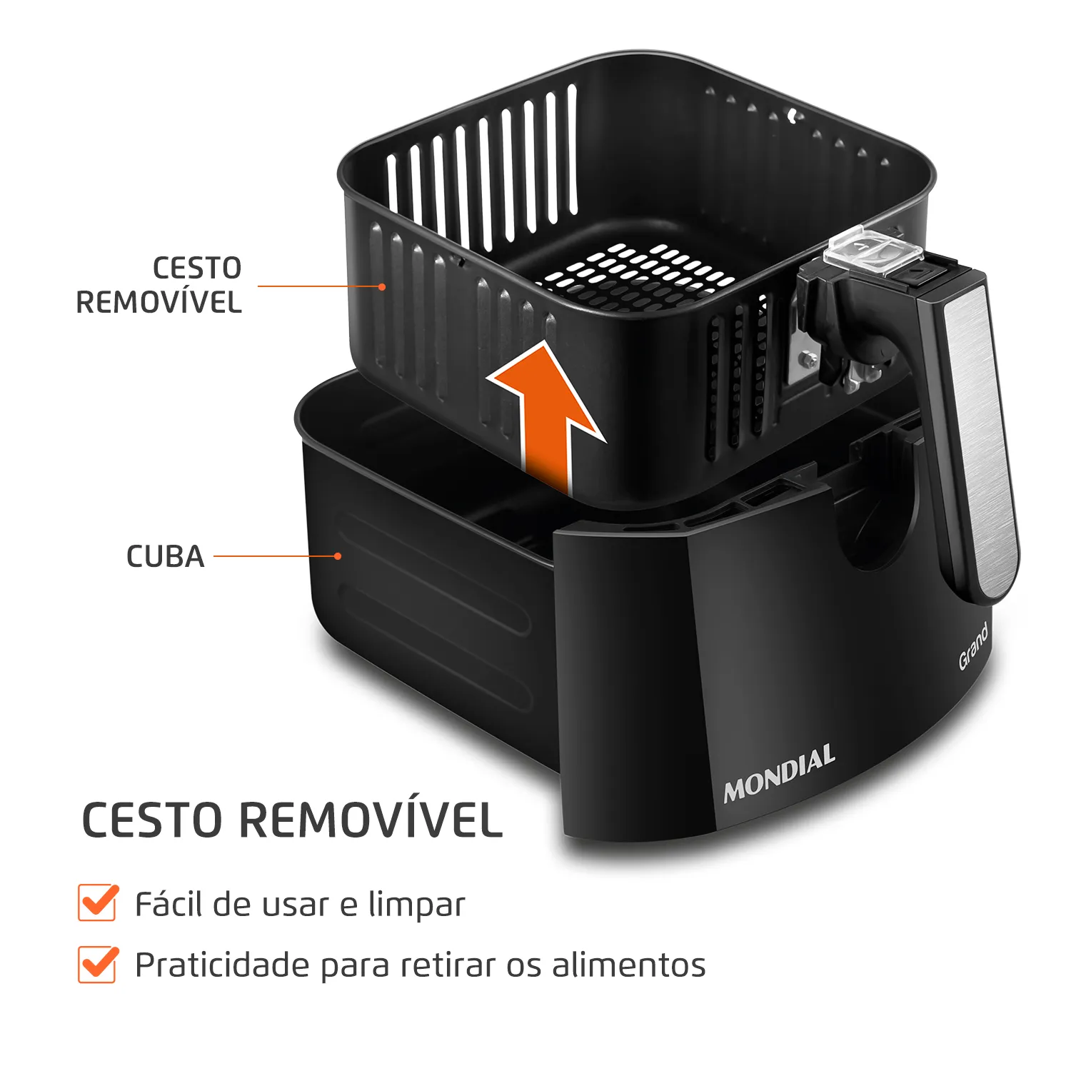 Fritadeira Air Fryer Mondial Grand Family AFN-50 5L 1900W Preto 220V (4)