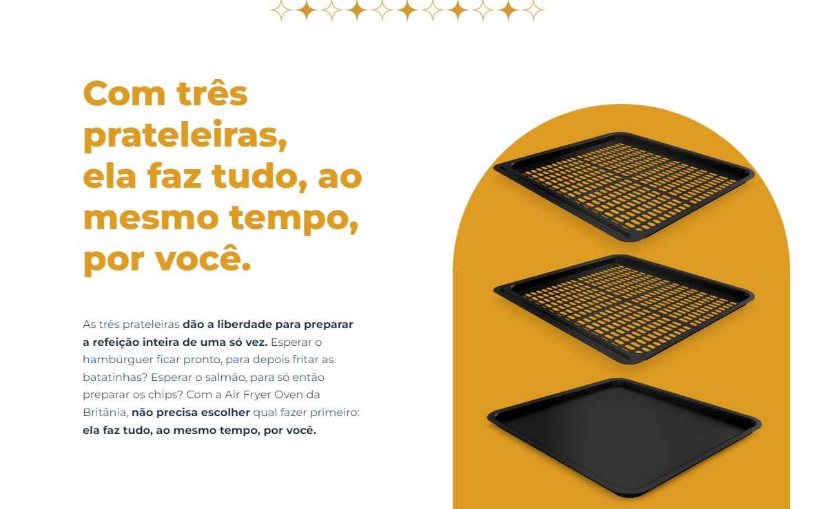 Fritadeira Air Fryer Oven Britânia BFR2100 1800W 4 em 1 Preto 220V (9)
