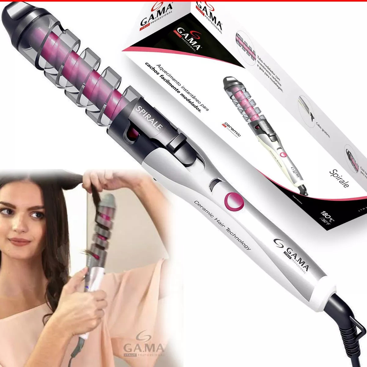 Modelador de Cabelo Gama Spirale Cerâmico 19MM Bivolt (1)