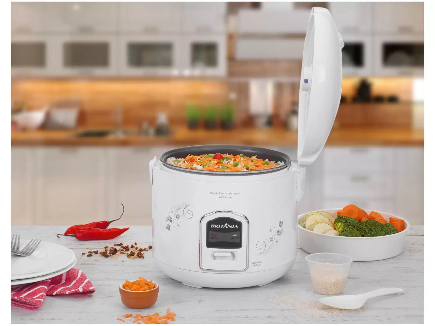 Panela de Arroz PA10 Britânia Prime 10 Xicaras Branco 220v (2)