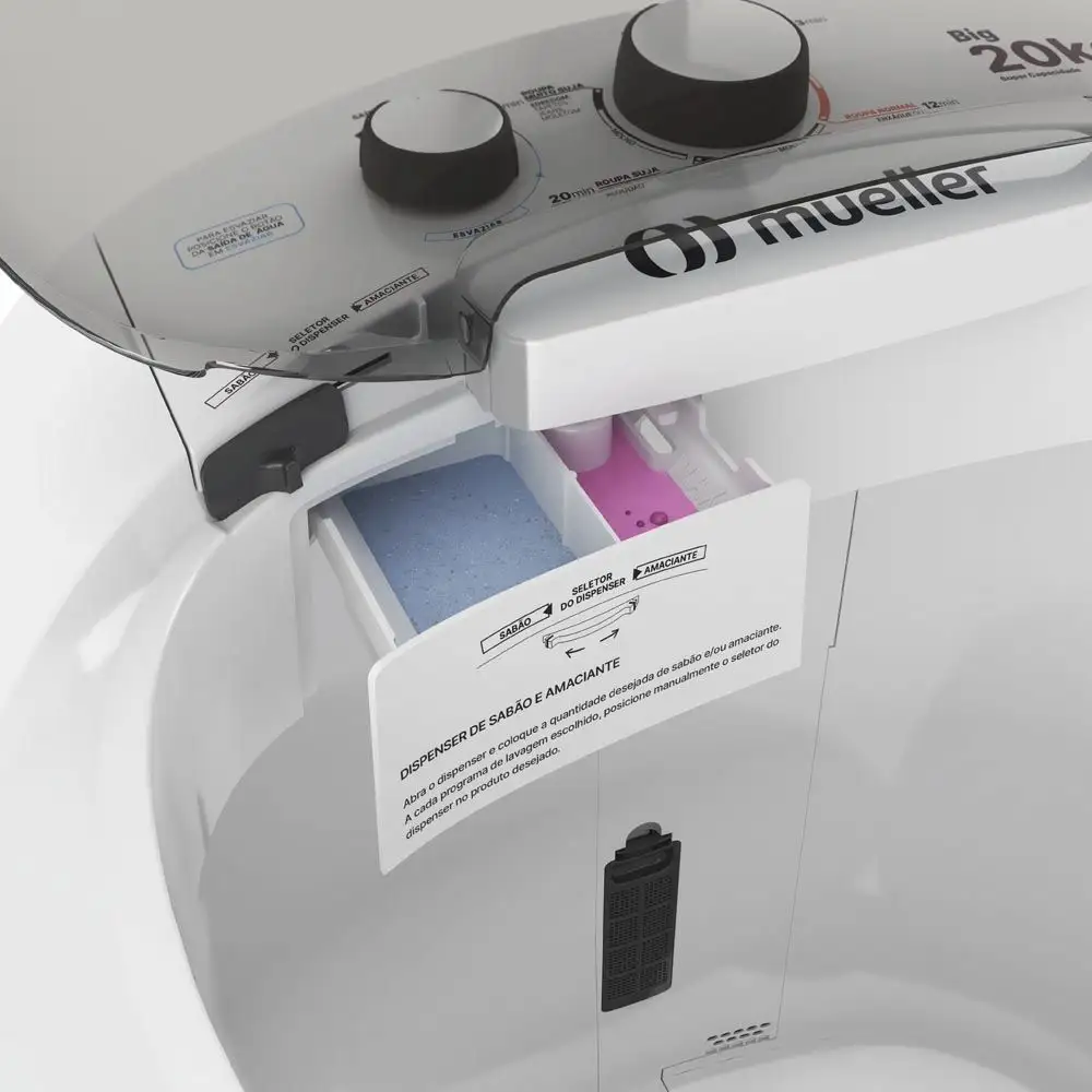 Tanquinho de Lavar Roupa Mueller Big 20 kg Branco 220v (7)