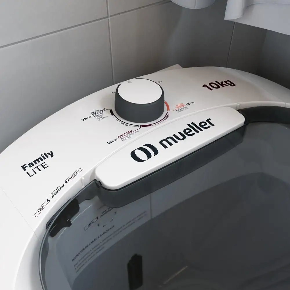 Tanquinho de Lavar Roupa Mueller Family Lite 10 kg Branco 220v (10)
