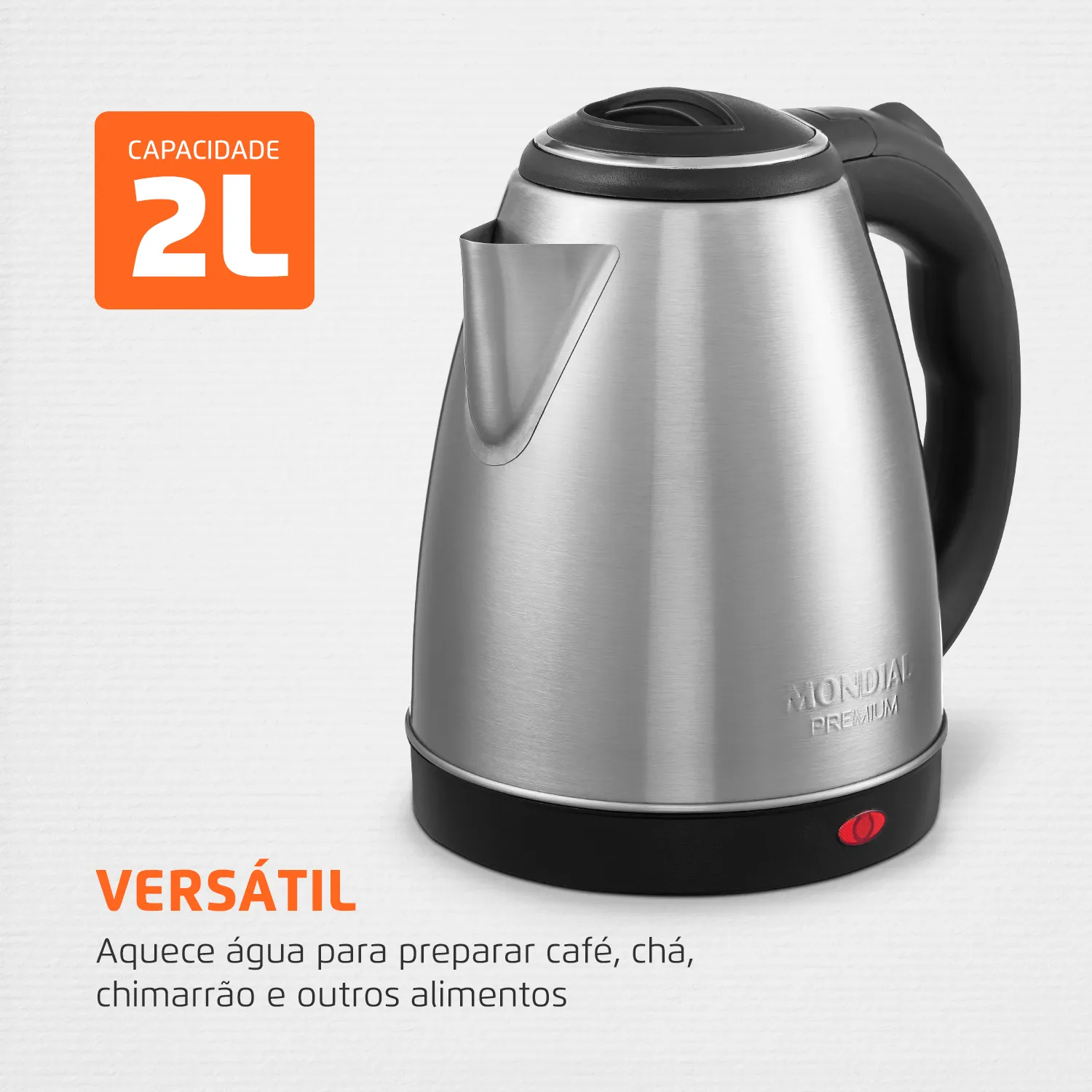 Chaleira Eletrica Mondial Pratic CE-06 Inox Preto 220V (2)