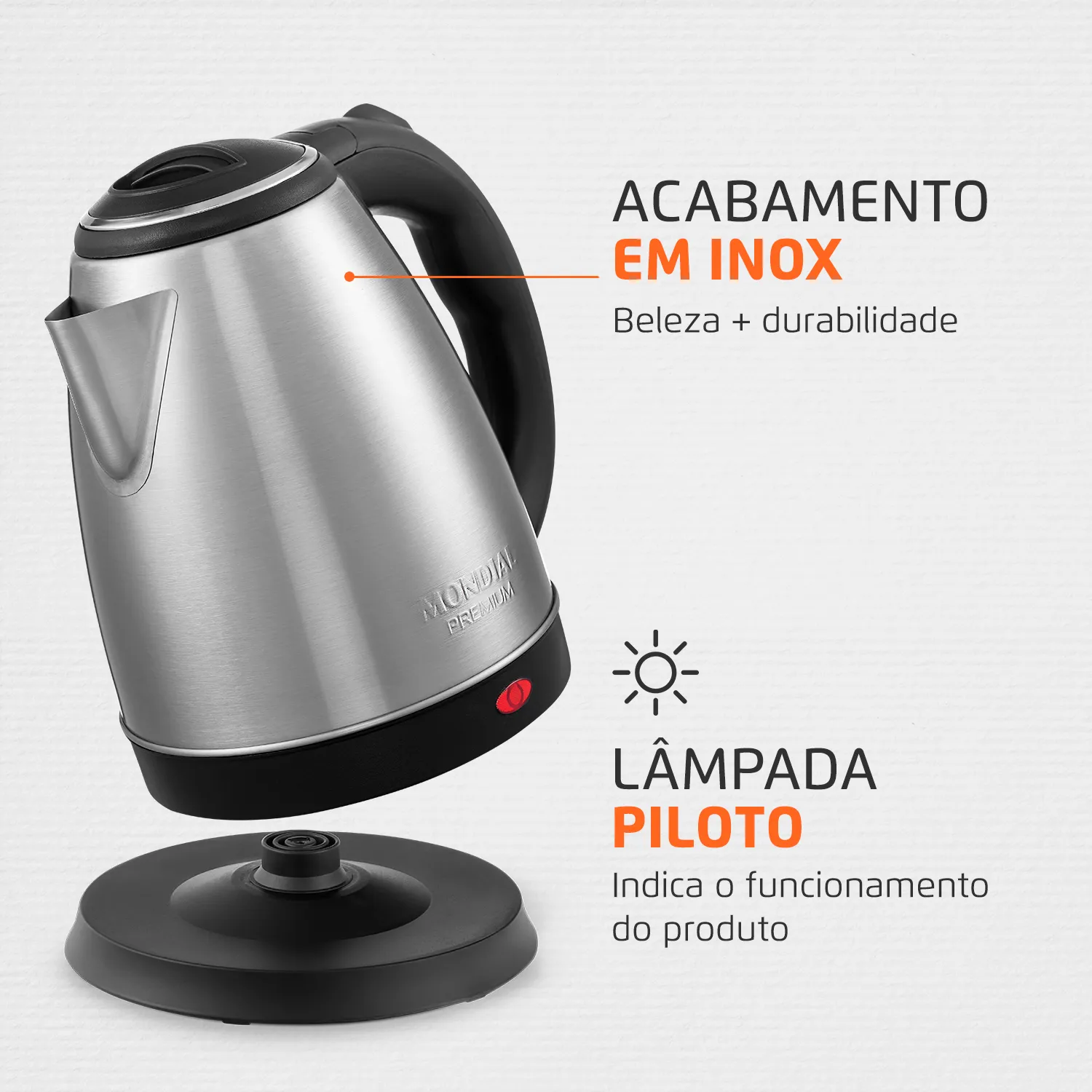 Chaleira Eletrica Mondial Pratic CE-06 Inox Preto 220V (5)
