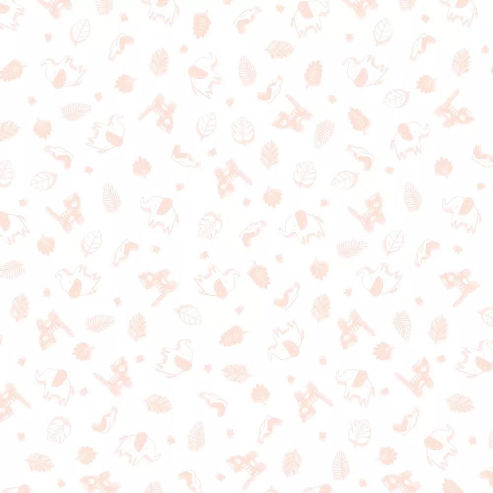Cômoda Infantil Batrol New Baby 1 porta 4 gavetas Branco e Gravura Rosa (3)