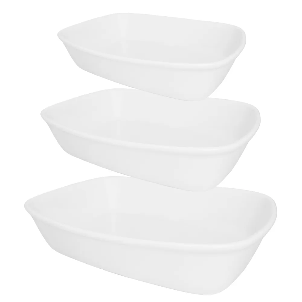 Conjunto de Refratárias Oxford Bake Branco 3 peças (1)