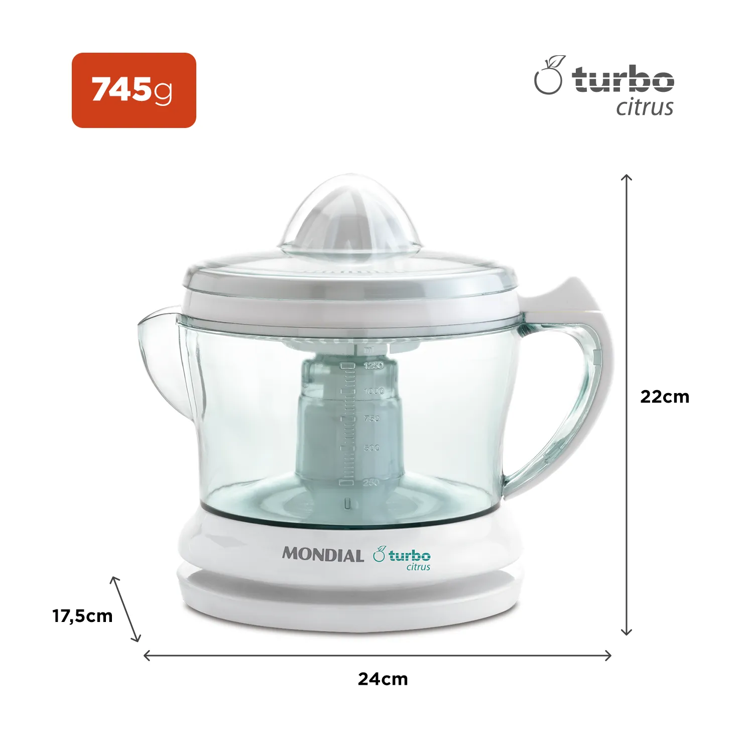 Espremedor de frutas Mondial Turbo Citrus E-01 Branco 220V (6)