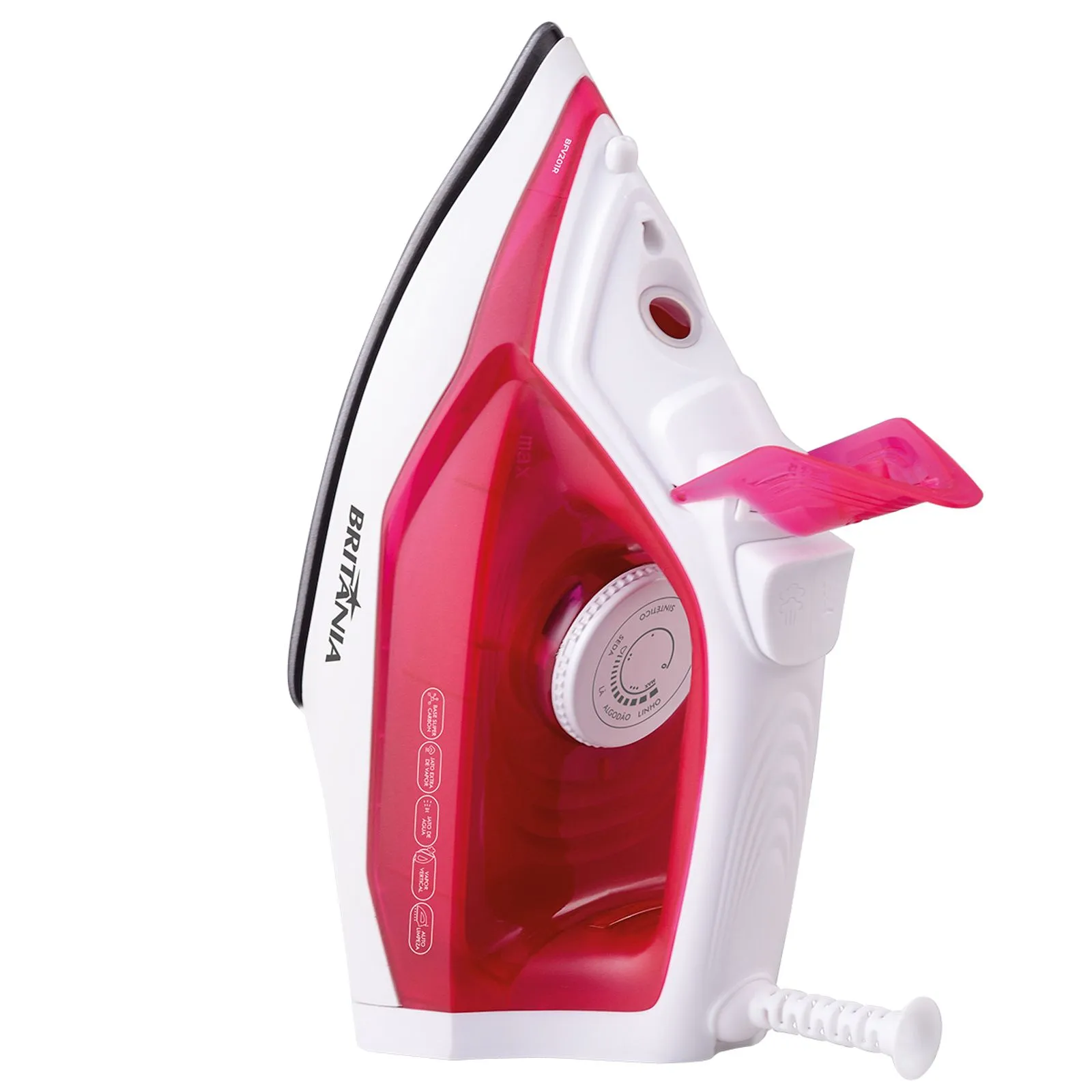 Ferro Britânia a vapor BFV201R Super Carbon Rosa 220V (3)