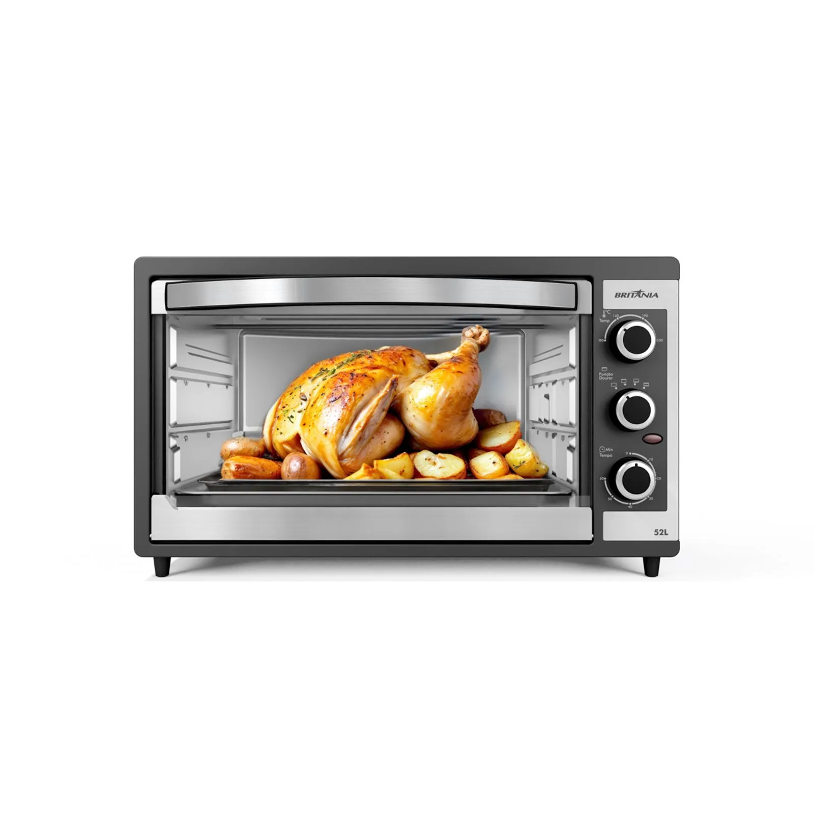 Forno Elétrico Britânia BFE55P Dupla resistência 52L 220V (1)