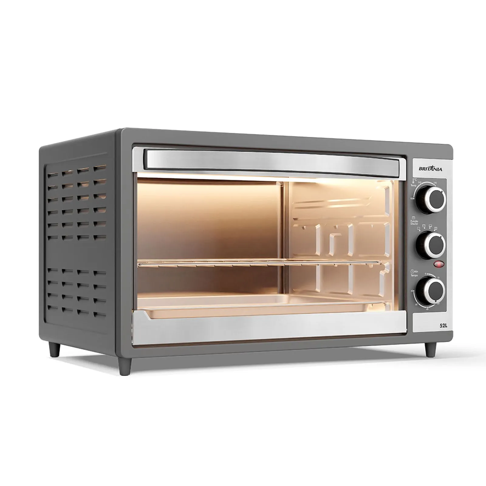 Forno Elétrico Britânia BFE55P Dupla resistência 52L 220V (10)