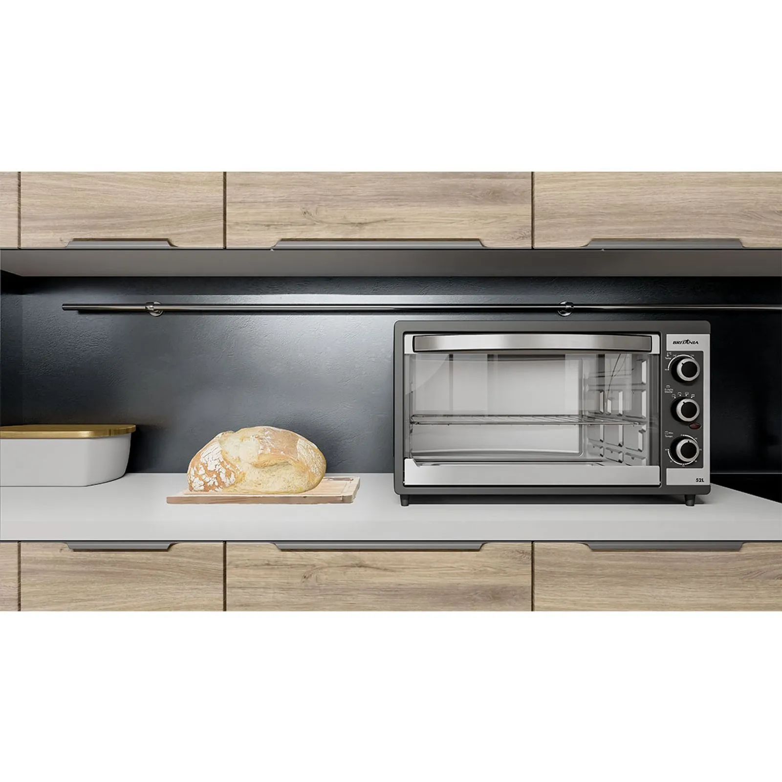 Forno Elétrico Britânia BFE55P Dupla resistência 52L 220V (12)