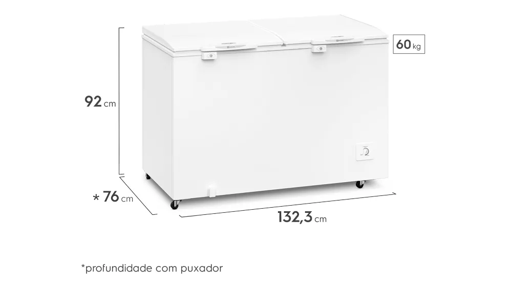 Freezer Horizontal Electrolux H440 Cycle defrost Branco 220V (2)