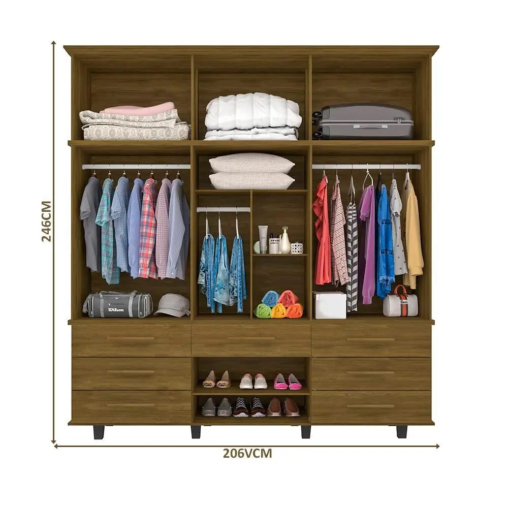 Guarda Roupa Fabrimóveis Eccos Imbuia Fosco (4)