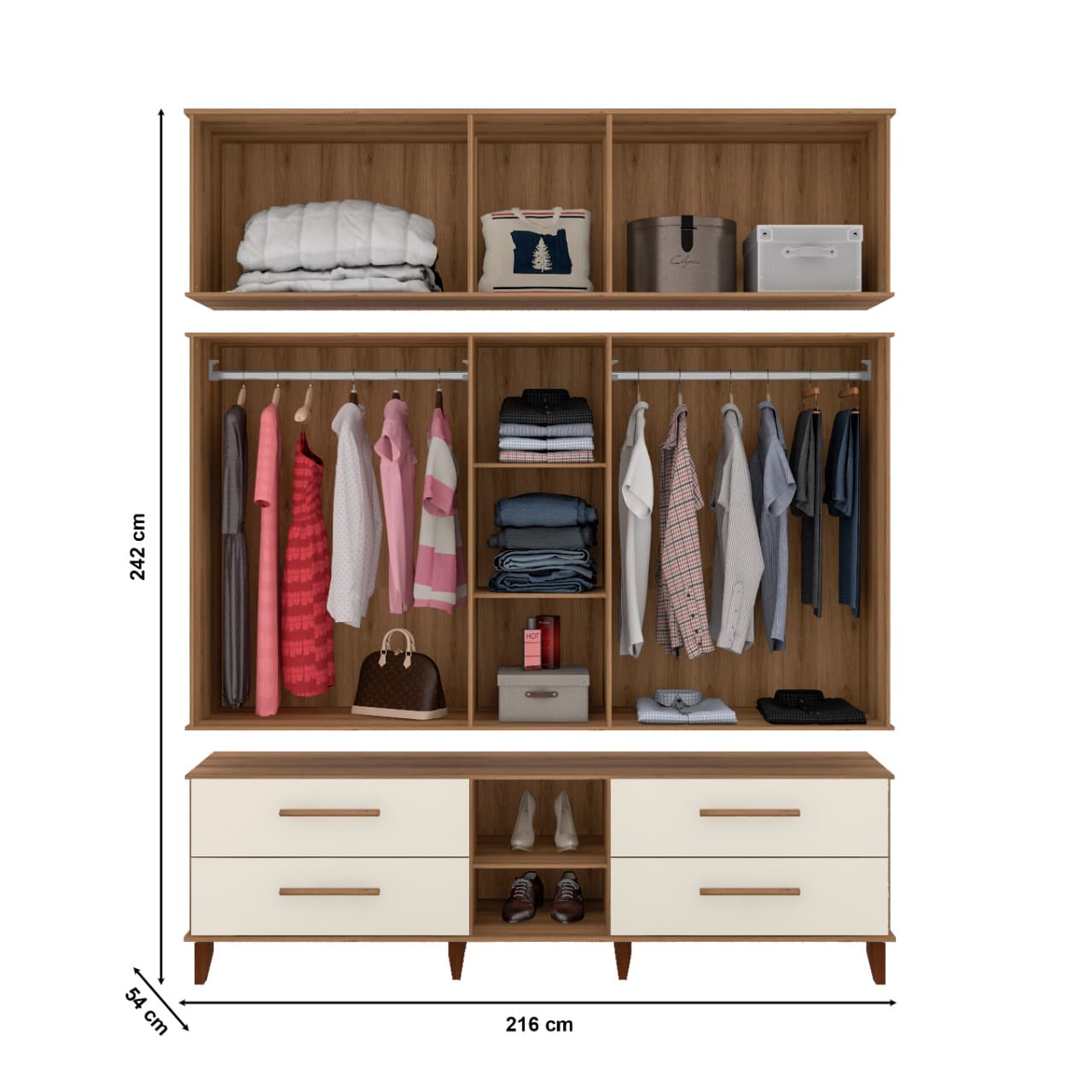 Guarda Roupa Fabrimóveis House Nature Off White (3)