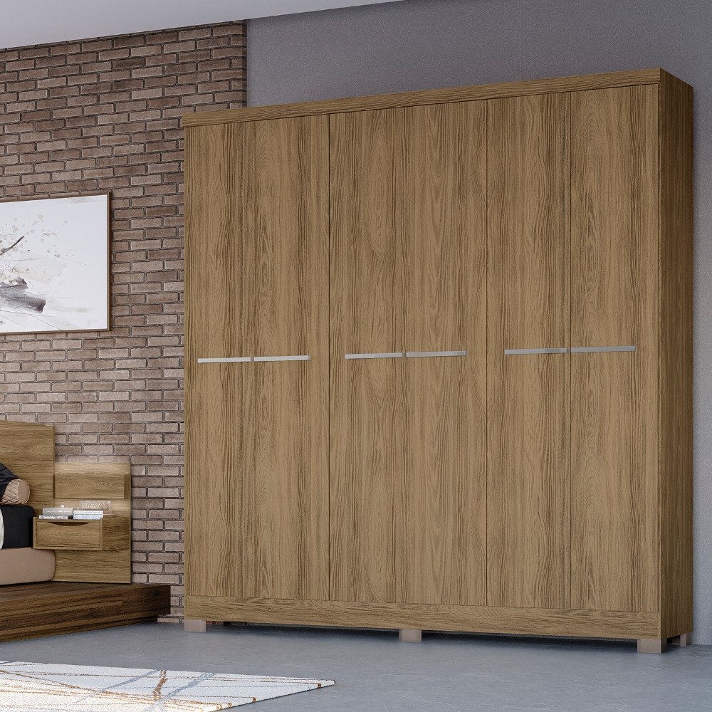 Guarda Roupa Kappesberg E530 6 Portas 2 Gavetas Nogueira (4)