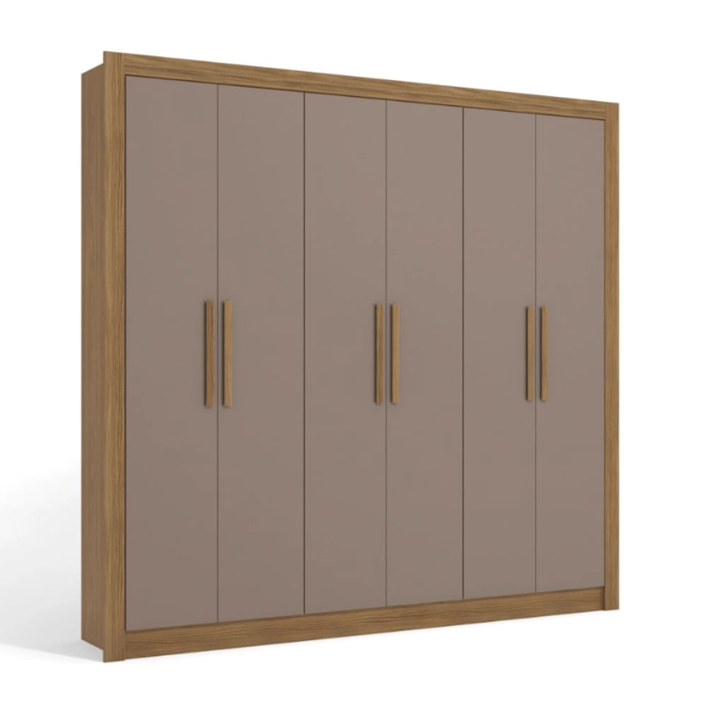 Guarda Roupa Kappesberg M569 6 Portas 2 Gavetas Nogueira e Fendi (1)