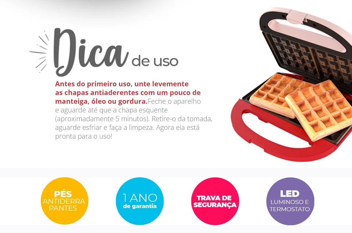 Máquina de Waffles Cadence Duet (15)