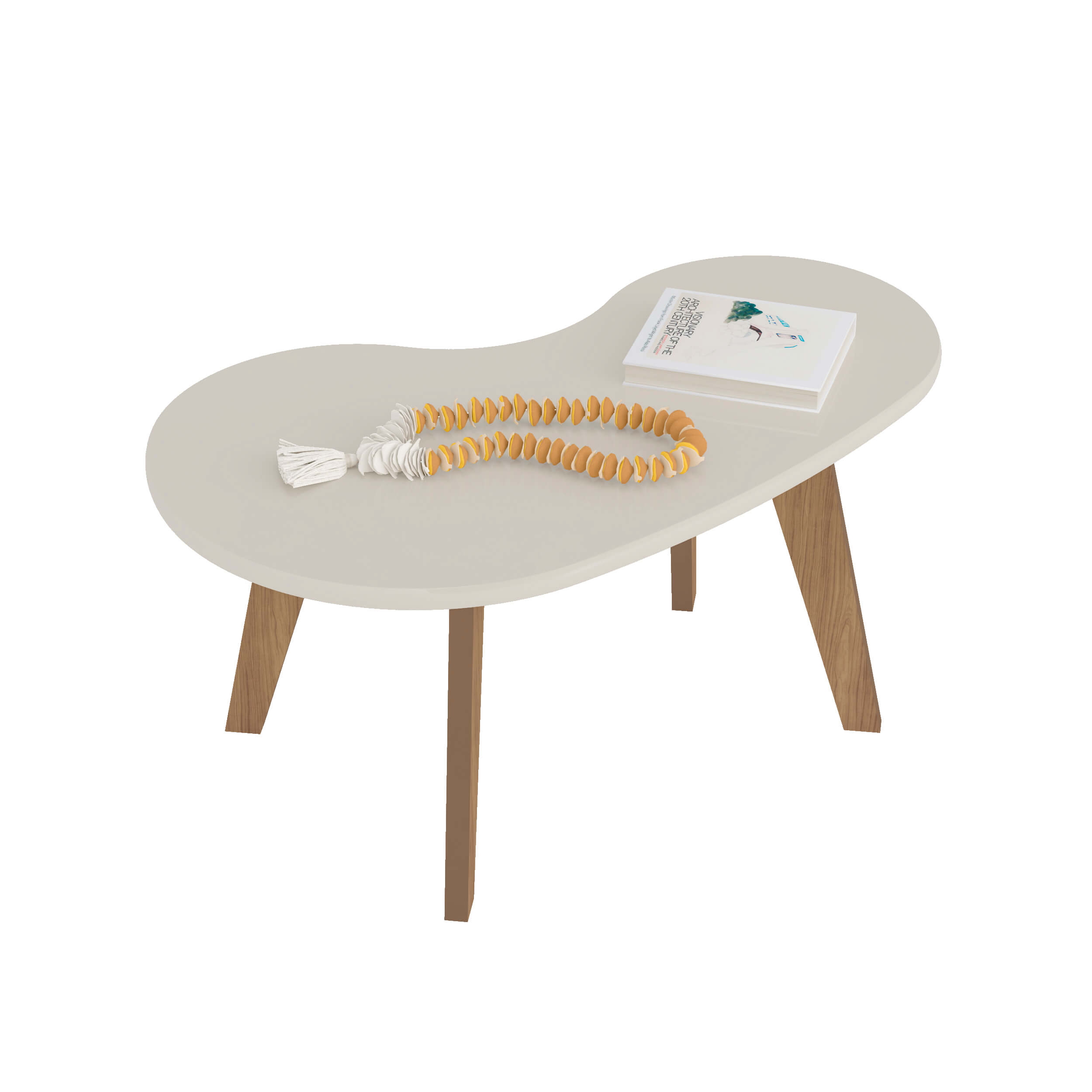 Mesa de Centro Artely Orgânica Carvalho Off White (2)