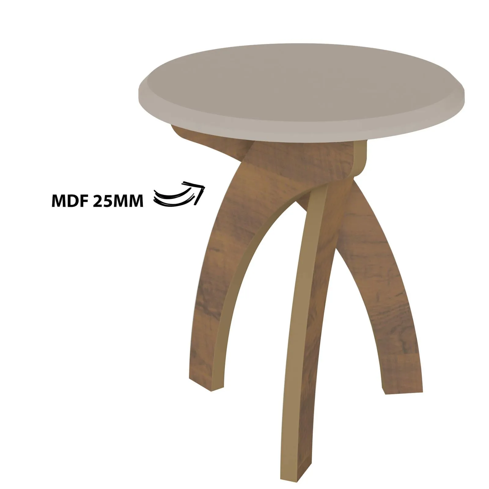 Mesa de apoio Artely Jade Pinho Off White (2)