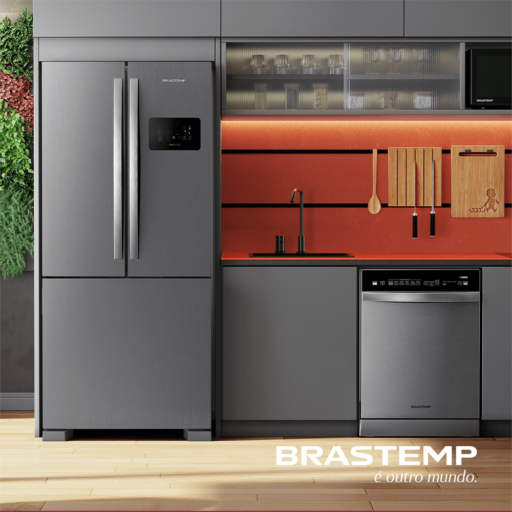 Refrigerador Brastemp BRO85AK 554L Inox 220V (18)