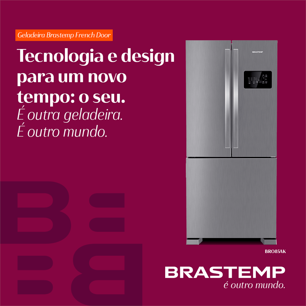 Refrigerador Brastemp BRO85AK 554L Inox 220V (19)