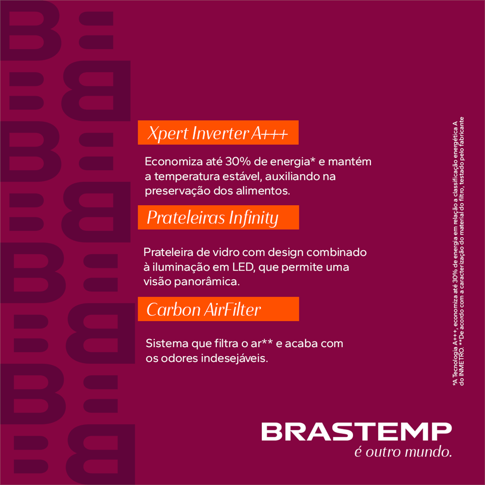 Refrigerador Brastemp BRO85AK 554L Inox 220V (20)