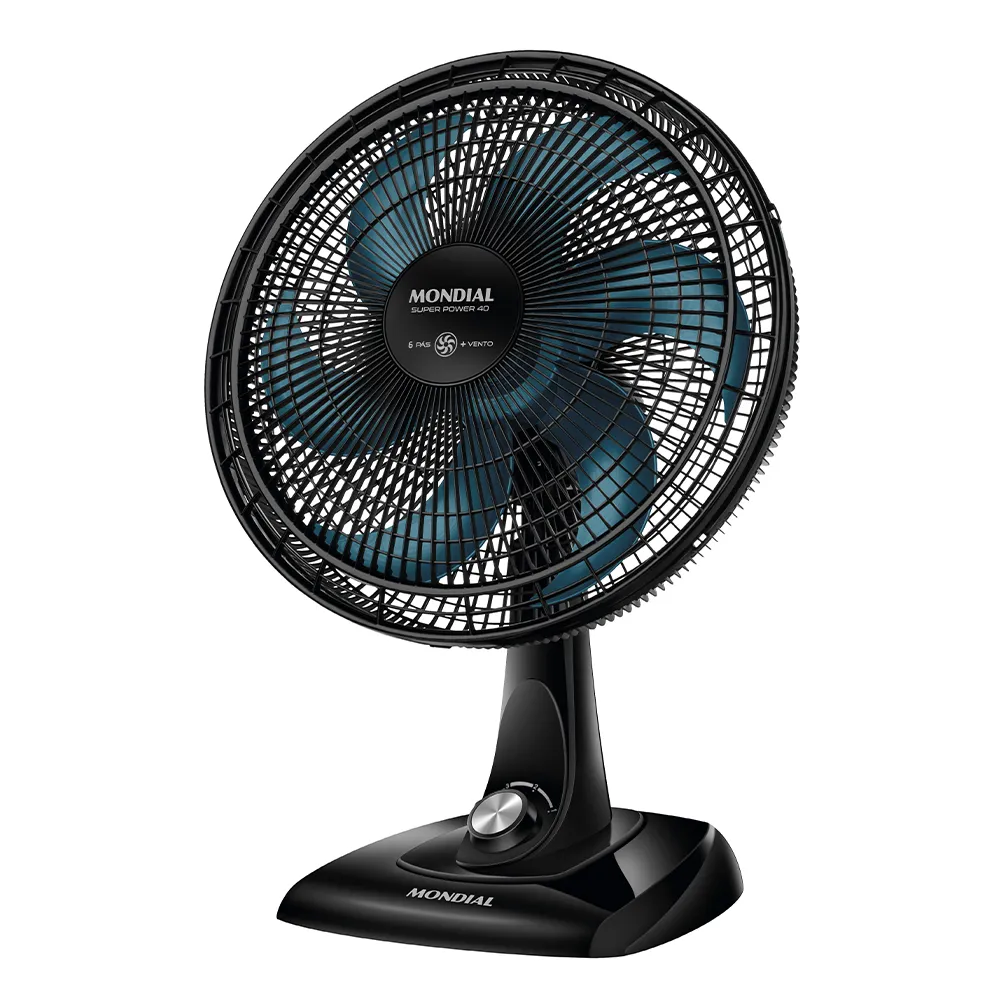 Ventilador de Mesa Mondial 40cm Super Power Preto Azul 220V (1)