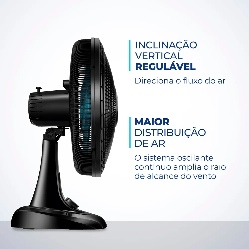 Ventilador de Mesa Mondial 40cm Super Power Preto Azul 220V (4)