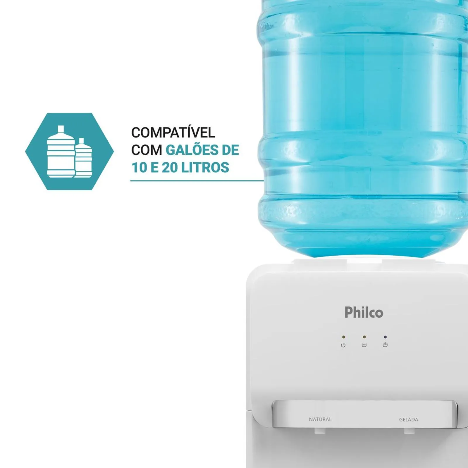 Bebedouro de Mesa para Garrafão Philco PBE11 20 Litros 220V (4)