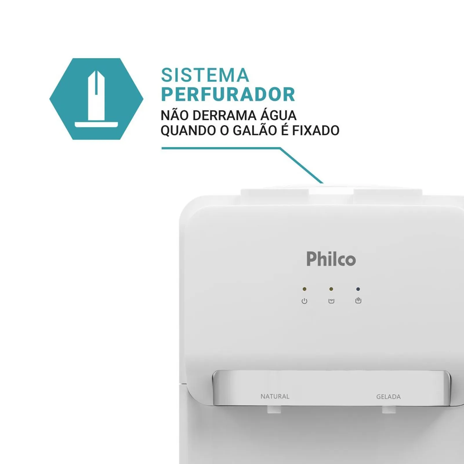 Bebedouro de Mesa para Garrafão Philco PBE11 20 Litros 220V (5)