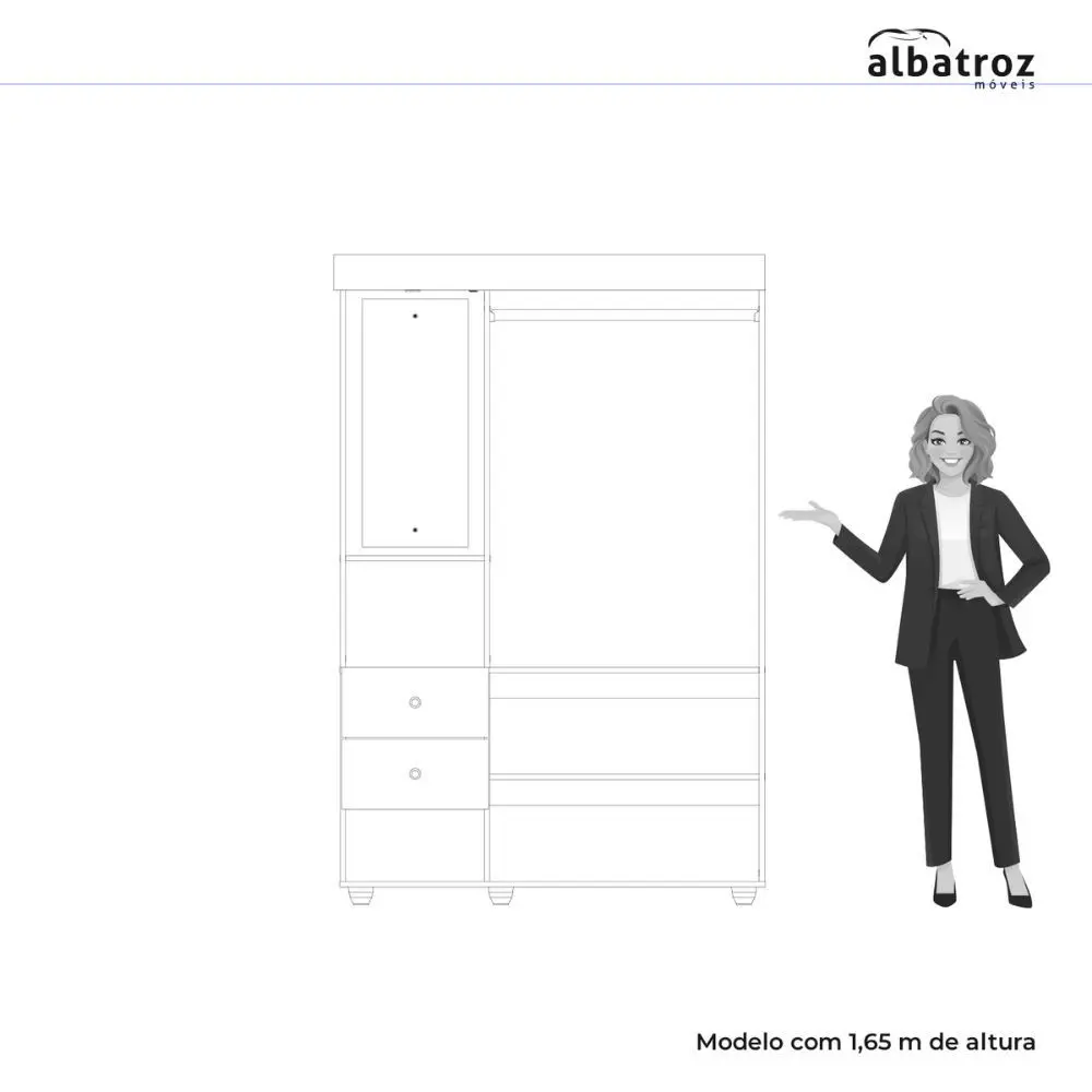 Closet Albatroz Style Preto Fosco (5)