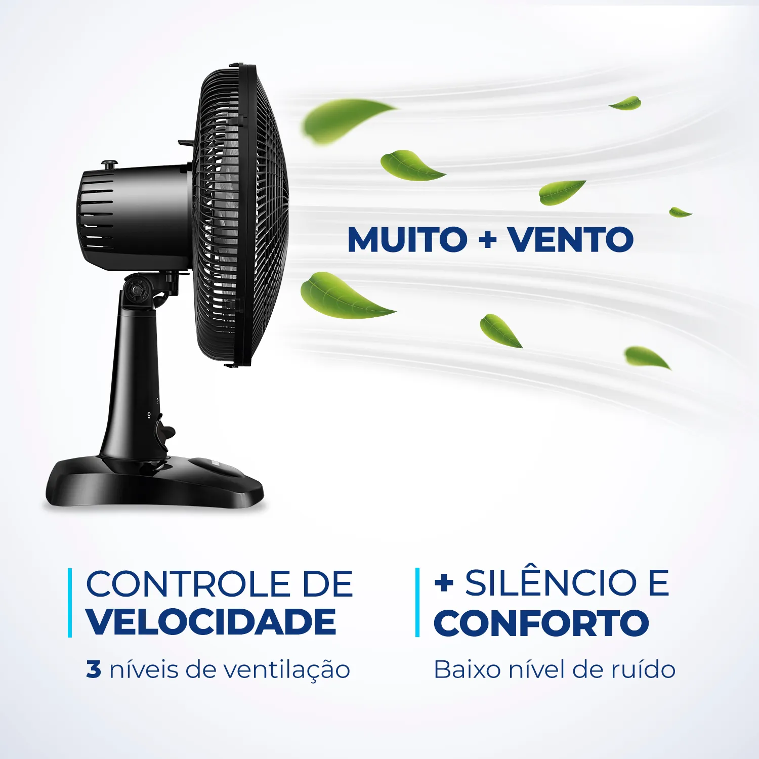 Ventilador de Mesa Mondial 30cm Super Power Preto 220V (3)