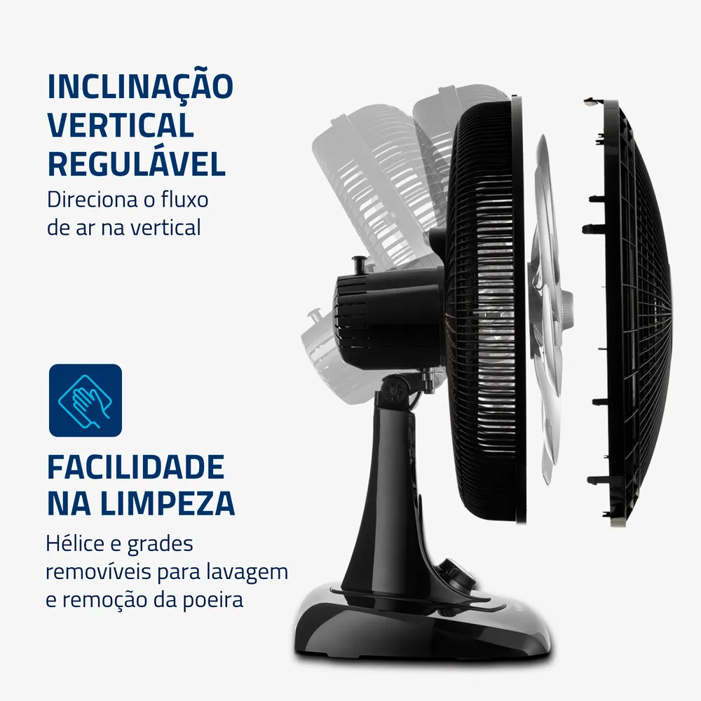 Ventilador de Mesa Mondial 40cm Super Power Preto 220V (3)